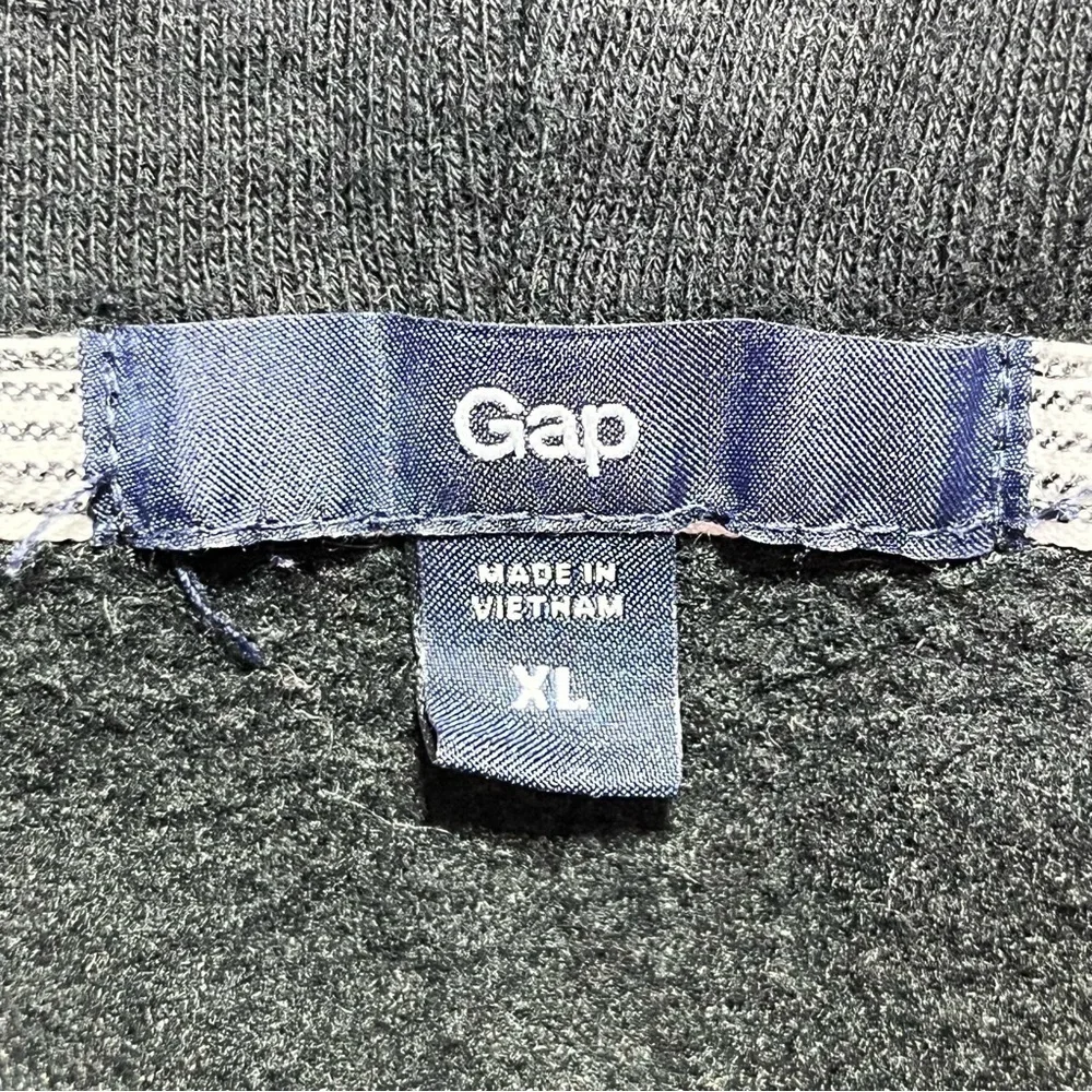 Gap Sweatshirt Boys XL Black Hoodie Zip Up Sweater Drawstring Long Sleeve Fleece